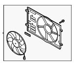 5Q0121203DE - Cooling System: Fan Assembly for Volkswagen: e-Golf, Golf, Golf Alltrack, Golf SportWagen, GTI Image