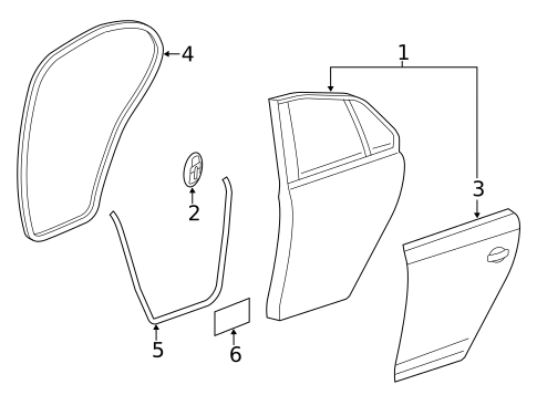 Door & Components for 2012 Volkswagen Jetta #3