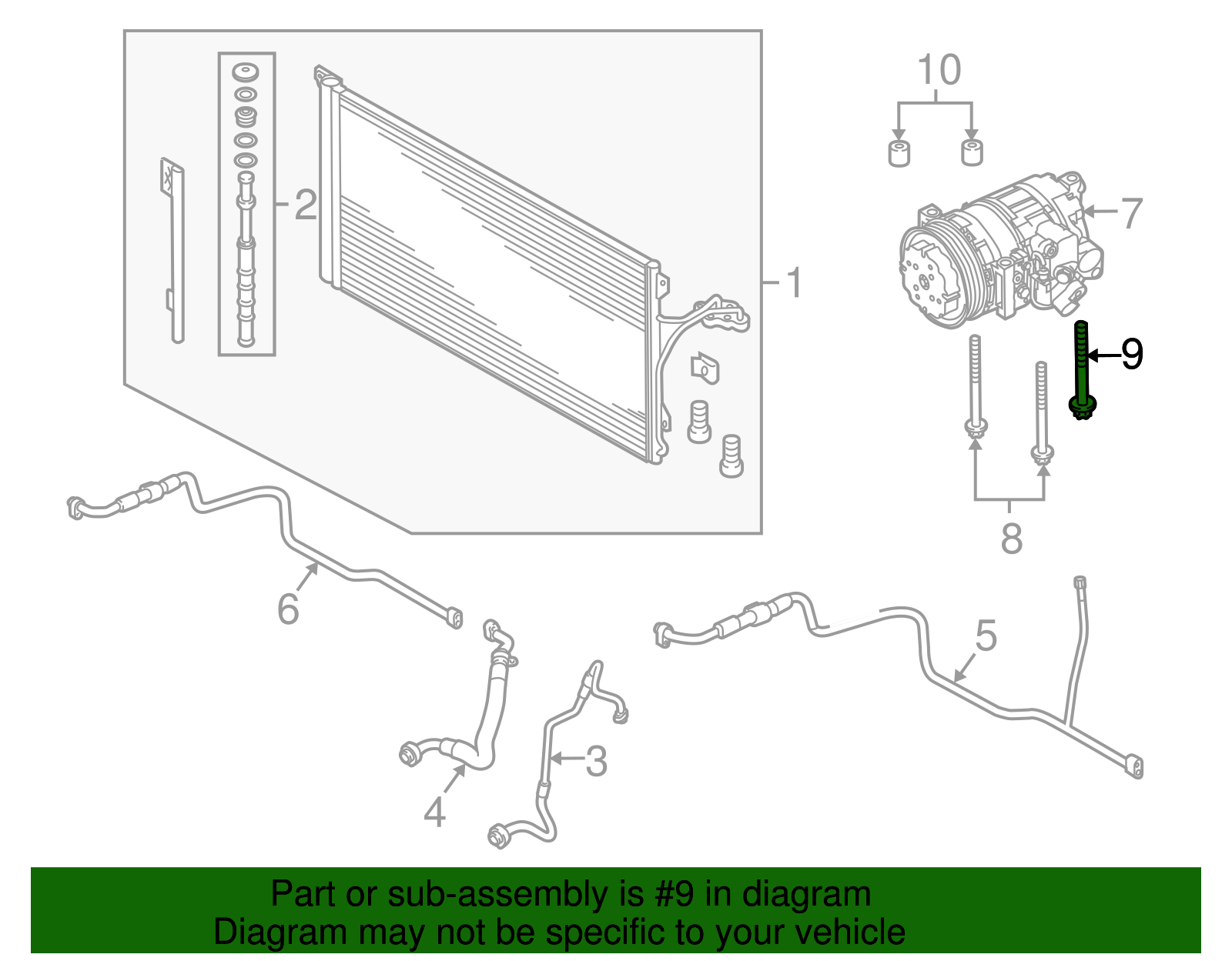 Compressor Mount Bolt - Porsche (N-106-727-01)