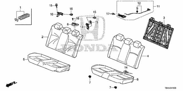 Rear Seat (Fall Down) for 2016 Honda Civic #0