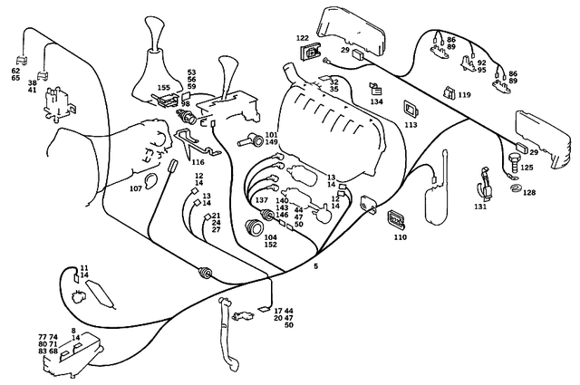 2015409107 - Electrical Equipment and Instruments: Wiring Harness for Mercedes-Benz: 190E Image image