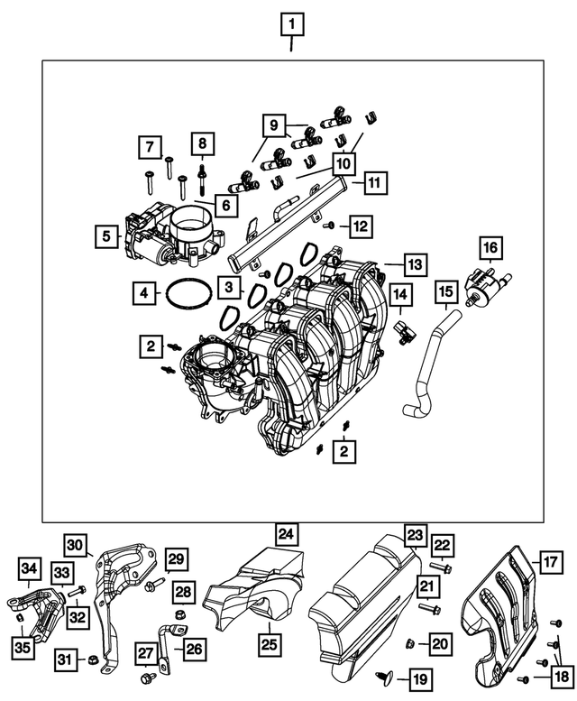 5047442AH - 2.4L Gas; Engine: Intake Manifold for Mopar Image
