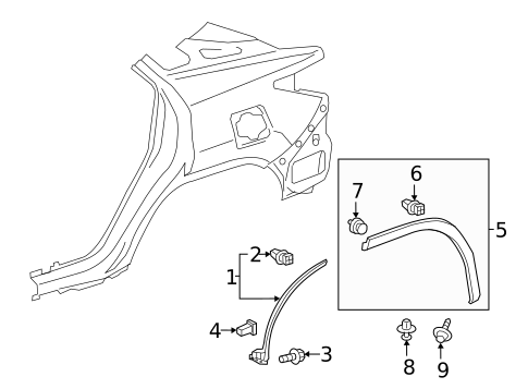 Exterior Trim - Quarter Panel for 2016 Lexus RX450h #0