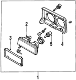 16505842 - Electrical: Headlamp Assembly for Oldsmobile: Cutlass Calais, Cutlass Cruiser, Cutlass Salon, Cutlass Supreme Image