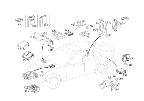 Radio, Operating and Display Unit for 2006 Mercedes-Benz C230 #0