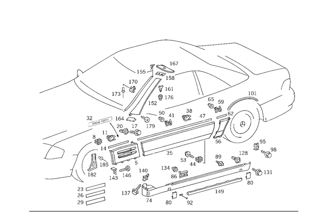 1296981130 - : Cover for Mercedes-Benz Image