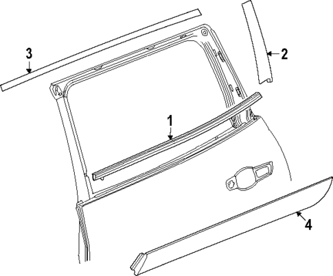 Exterior Trim - Rear Door for 2025 GMC Acadia #0
