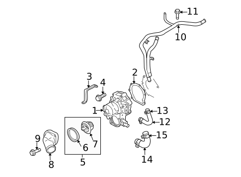 Water Pump for 2013 Subaru Forester #0