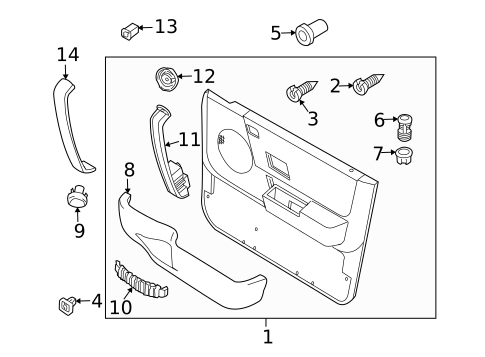 Interior Trim - Rear Door for 2005 Land Rover Freelander #1