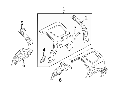 Inner Structure for 2006 Ford Escape #0
