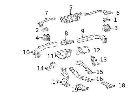 Ducts for 2005 Toyota Avalon #0
