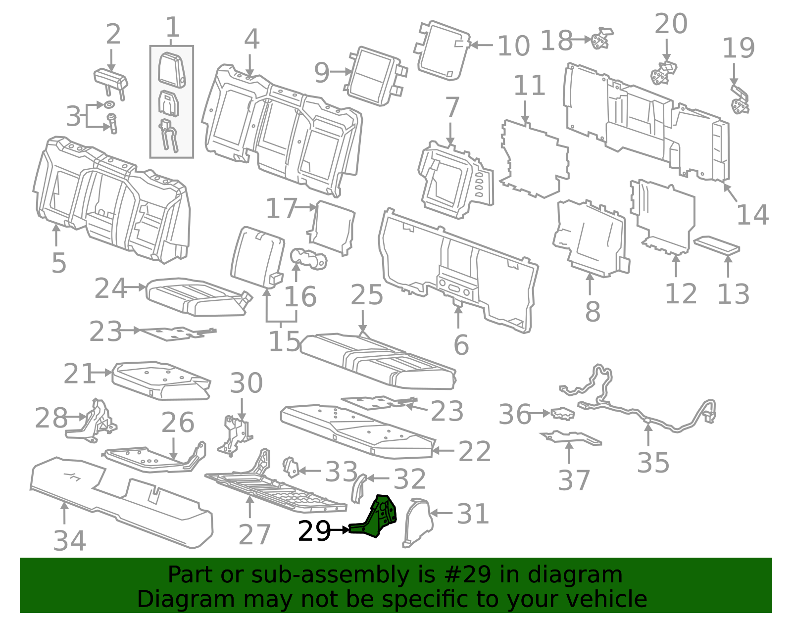 84850477 - High-Quality Rear Driver Side Seat Latch for AutoNation Parts