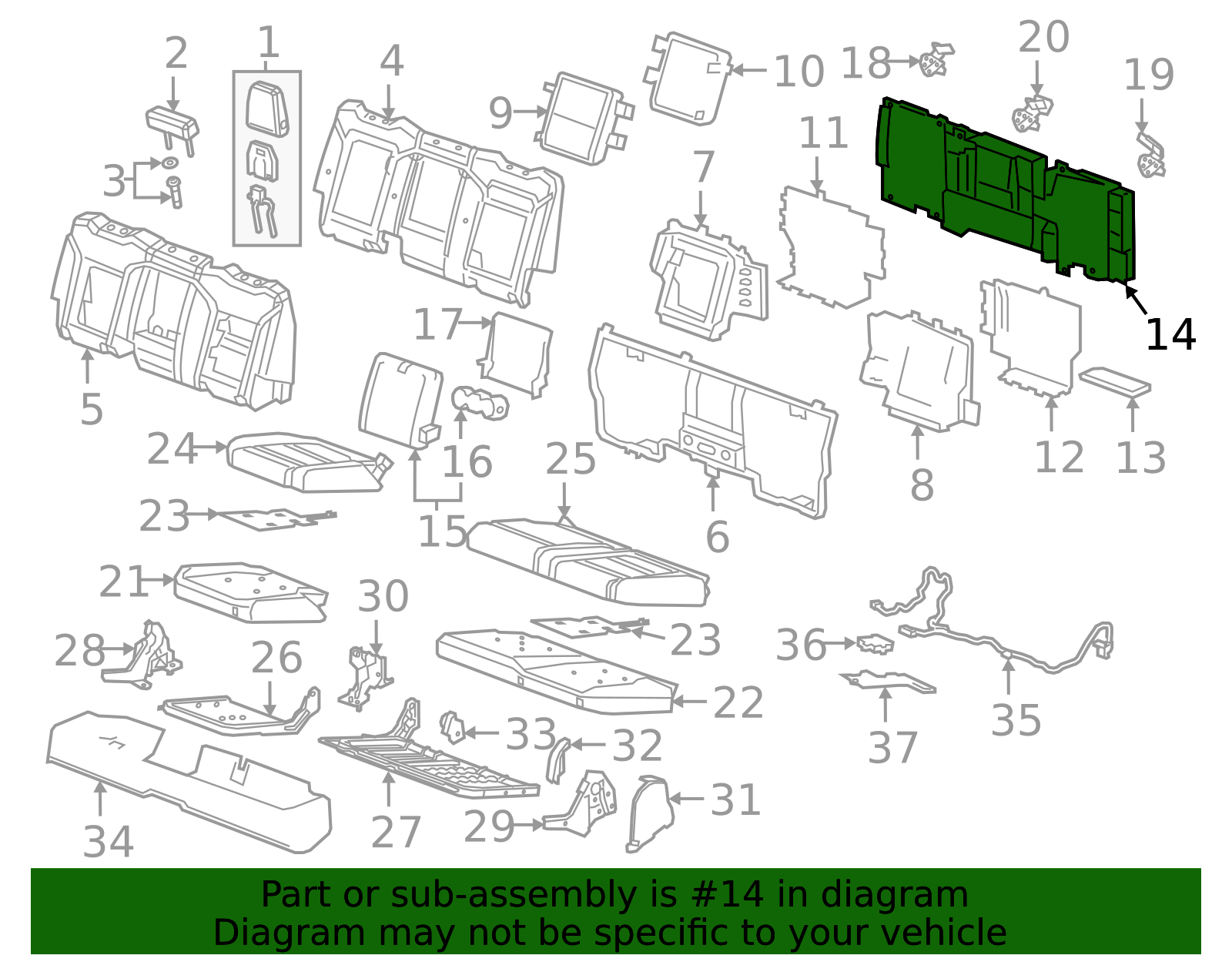 Driver Side Body Rear Panel Insulator Replaced by 86574882 84727213 GM ...