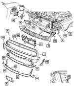 68109837AA - Frame, Bumper and Fascia: Front Air Dam for Mopar Image