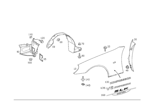 Front Fender for 1999 Mercedes-Benz SLK230 #0