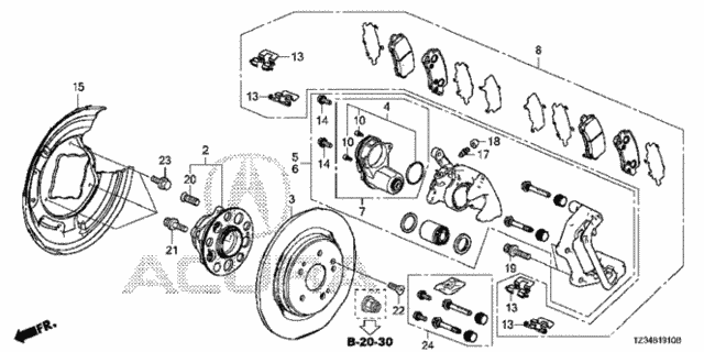 Rear Brake for 2019 Acura TLX #0