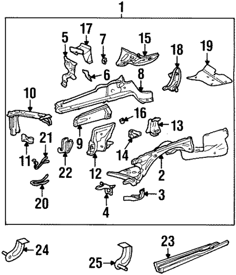 Structural Components & Rails for 1988 Mercedes-Benz 420SEL #0