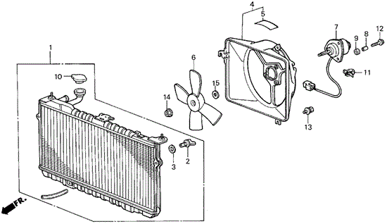 Radiator (Denso) for 1986 Acura Integra #0