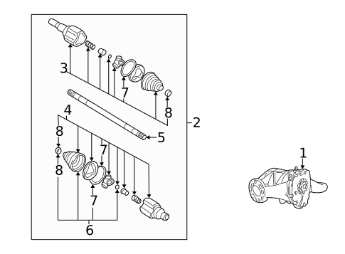 Axle & Differential for 2002 Pontiac Aztek #0