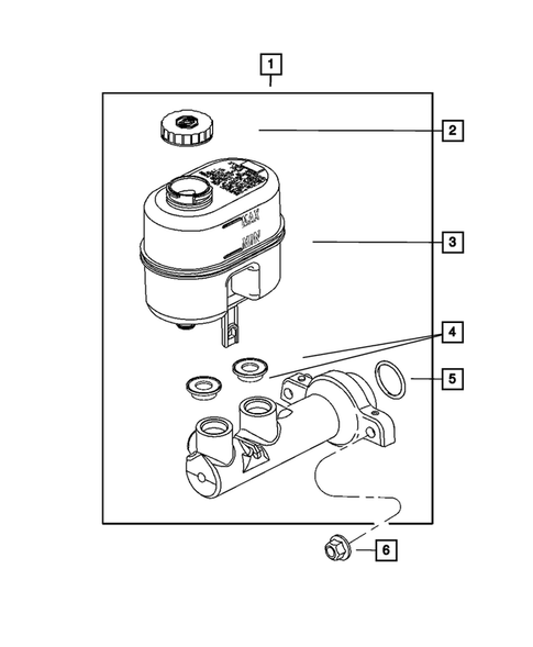 Brake Master Cylinder for 2008 Dodge Durango #0