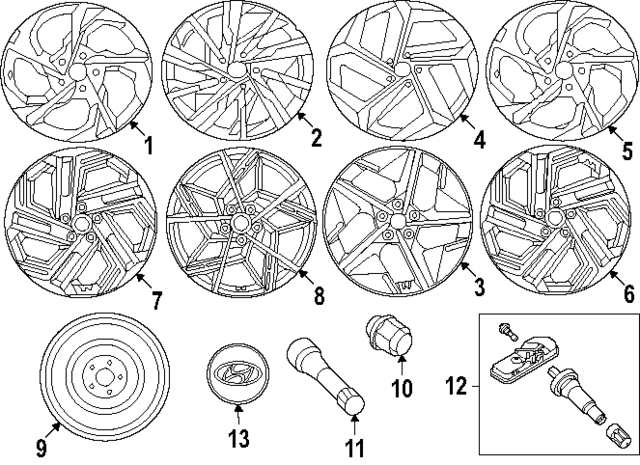52910N9400 - : Wheel, Alloy for Hyundai Image
