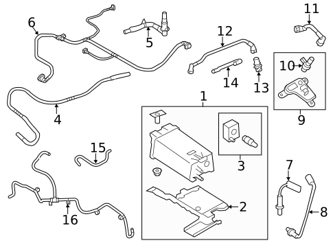 Emission Components for 2015 Ford Taurus #1