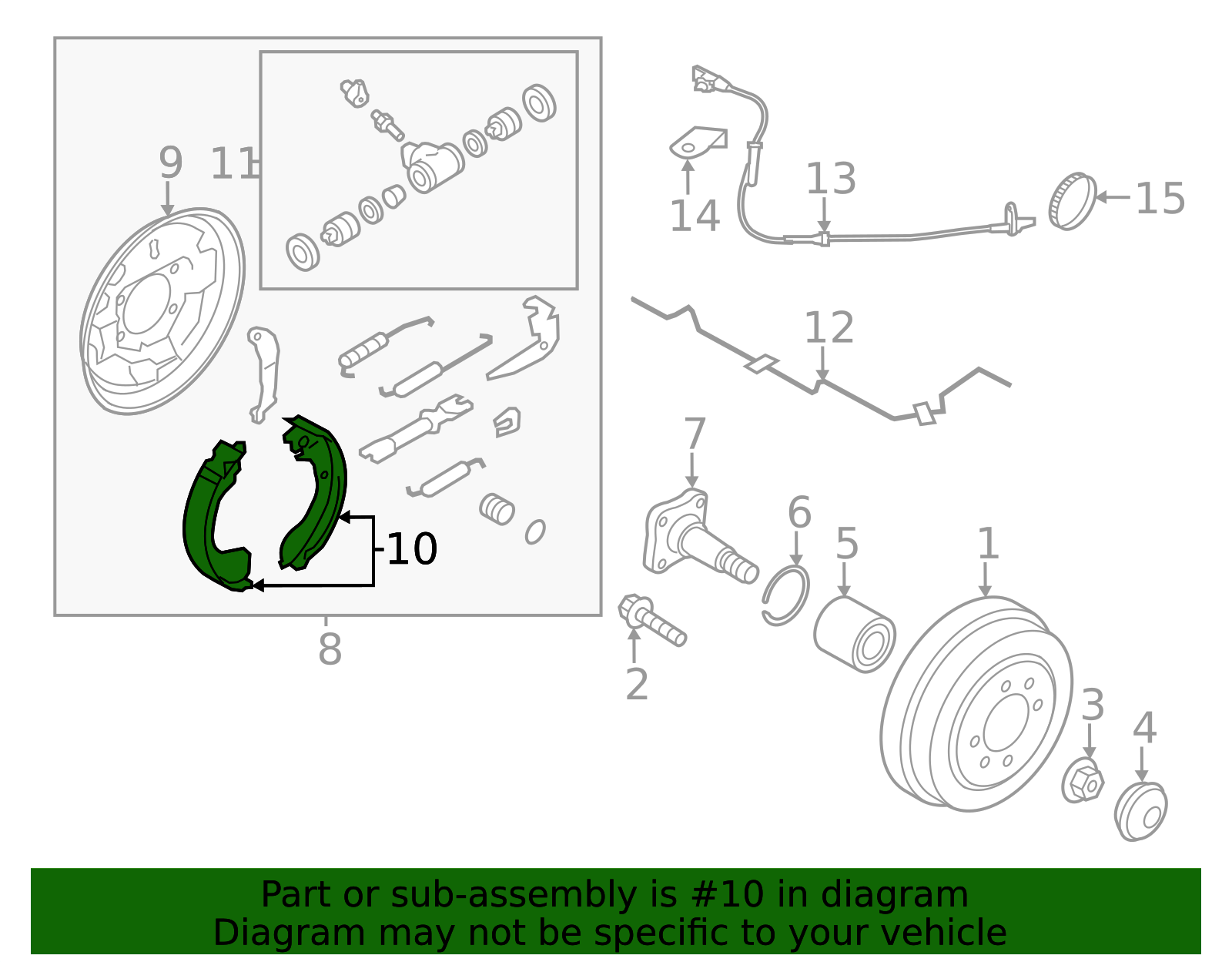2012-2019 Nissan Drum Brake Shoe D4060-3VA0B | Nissan OEM Parts Online