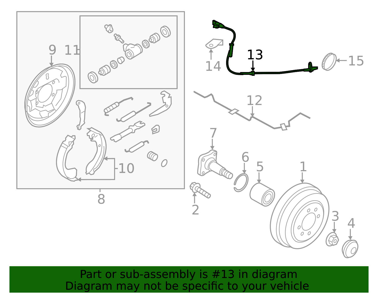479011HA0A - ABS Wheel Speed Sensor (Rear) 2012-2019 Nissan