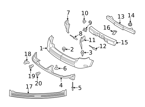 Bumper & Components - Rear for 2009 Lincoln MKX #0