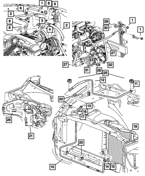 Air Conditioner and Heater Plumbing for 2009 Dodge Ram 2500 #0