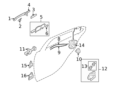 Lock & Hardware for 2008 Mitsubishi Lancer #1
