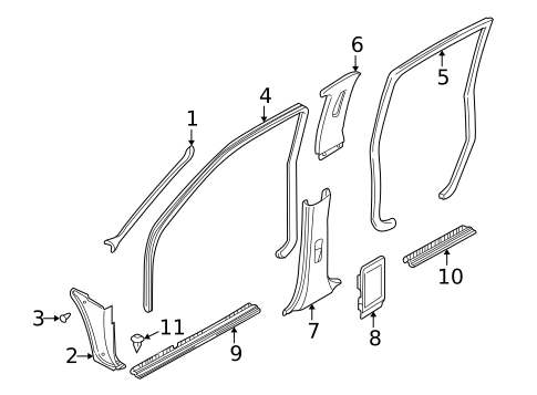Interior Trim - Pillars for 2004 Nissan Xterra #0