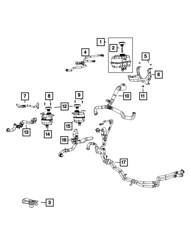 68429475AA - : Coolant Bottle Inlet Hose for Mopar Image