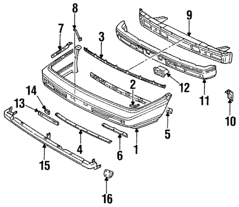 Bumper Assembly for 1990 Nissan Sentra #0