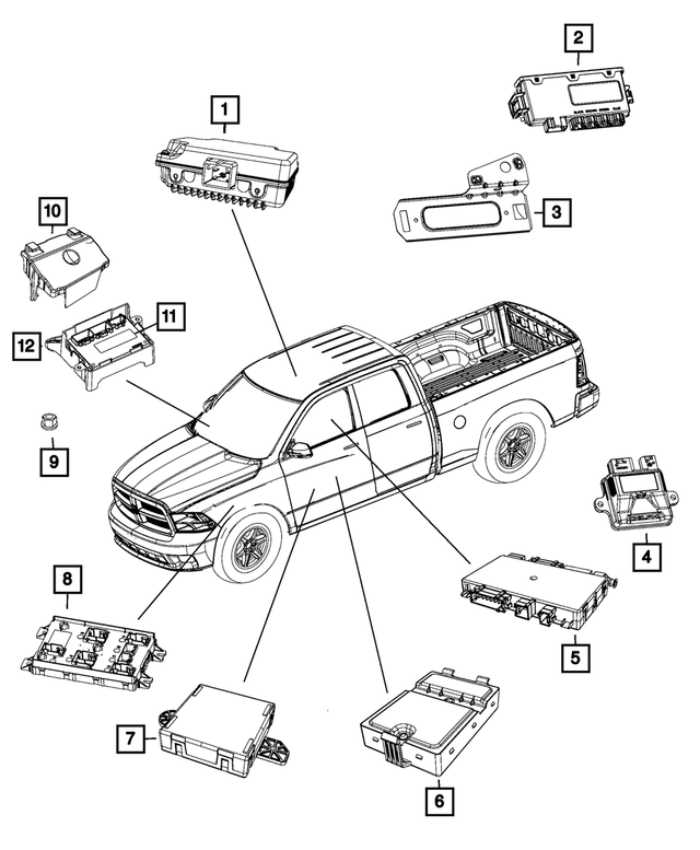68184654AA - Electrical: Module Bracket for Mopar Image image