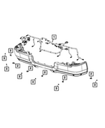 68646795AA - Frame, Bumper and Fascia: Rear Bumper Wiring for Mopar Image