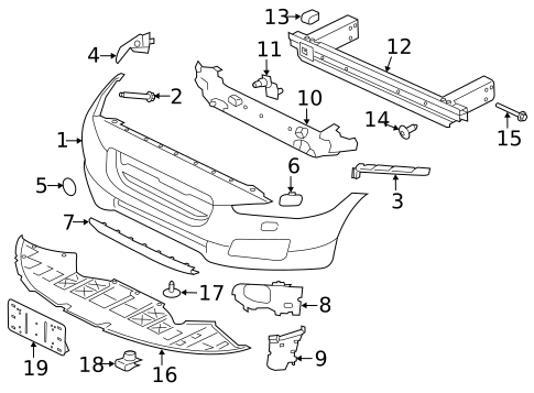 Bumper & Components - Front for 2019 Jaguar XF #0