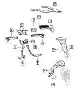5058468AB - Interior Trim: Defroster Duct for Mopar Image
