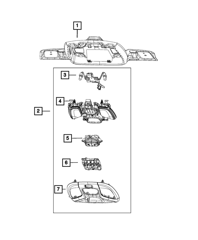 68257303AA - Interior Trim: Overhead Console Wiring for Mopar Image