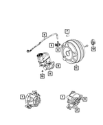 5191826AA - Brakes: Master Cylinder To Booster Seal for Chrysler: 200, Aspen, Sebring | Dodge: Avenger, Durango, Journey, Nitro, Viper | Fiat: 500 | Jeep: Cherokee, Compass, Liberty, Wrangler, Wrangler JK | Ram: ProMaster 1500, ProMaster 2500, ProMaster 3500, ProMaster EV | SRT: Viper Image