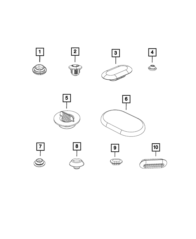68073375AA - Body Sheet Metal Except Doors: Push On Retainer for Mopar Image