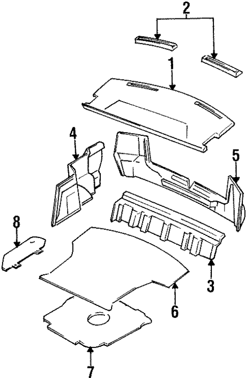 Interior Trim - Rear Body for 1995 Mercury Tracer #0