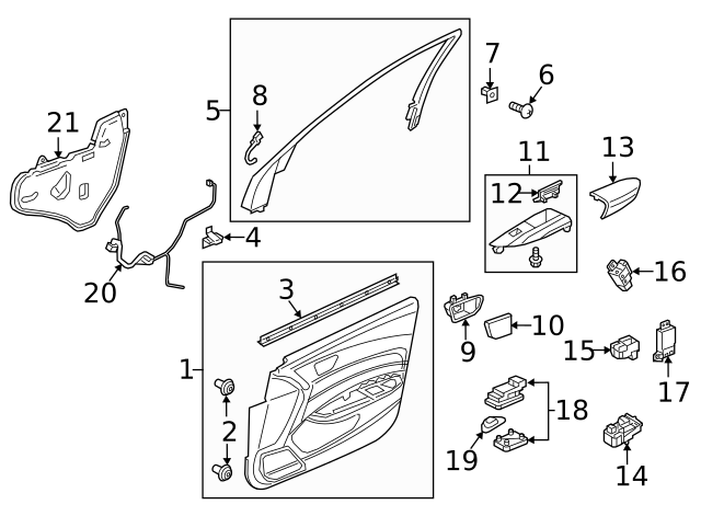 72335TZ3A01 - Body: Belt Weather-strip for Acura Image