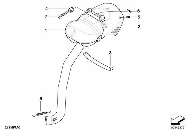 18127690268 - Exhaust System: Finisher Upper -  for BMW-Motorrad Image