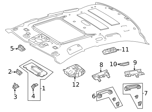 Interior Trim - Roof for 2021 Mercedes-Benz C 63 AMG&reg; #5