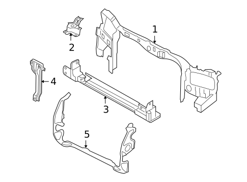 Radiator Support for 2005 Ford Escape #0