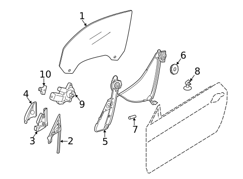 Glass - Door for 2012 BMW 128i #0