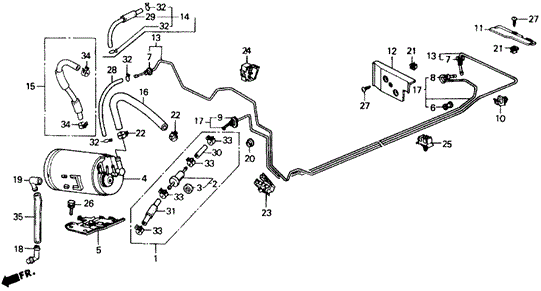 Fuel Pipe (S) for 1990 Honda Prelude #0