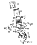 68030698AC - Interior Trim: Bolt for Chrysler: Pacifica, Town &amp; Country, Voyager | Dodge: Durango, Grand Caravan | Jeep: Grand Cherokee, Grand Cherokee L, Grand Cherokee WK | Ram: C/V Image