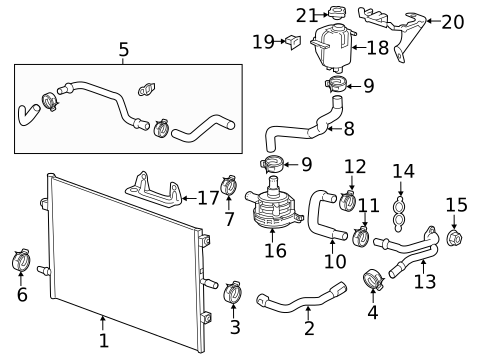 Radiator & Components for 2018 Chevrolet Malibu #4